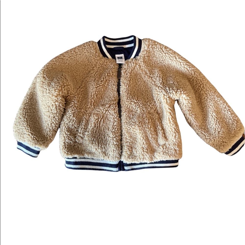 Janie and Jack beige teddy jacket